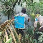 Polsek Air Kumbang Bersama MPA Padamkan Hotspot di Desa Rimba Jaya